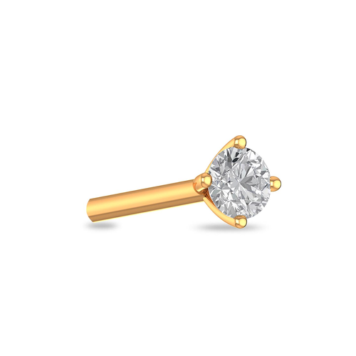 Diamond Nose Rings | 0.03ct 2mm Diamond Nose Ring In 14K Yellow Gold |  SuperJeweler