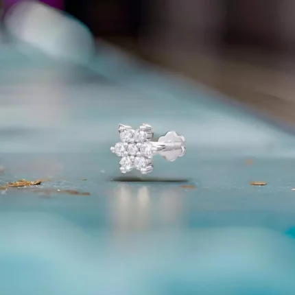 Diamond Flower Stud
