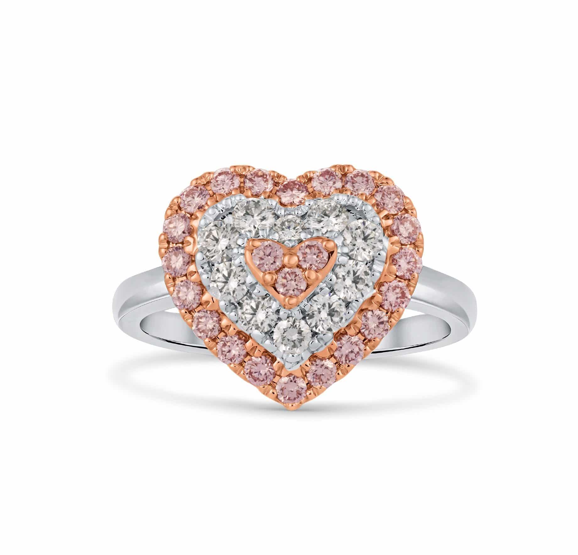 1CT Pink sapphire diamond engagement ring/ Natural pink gemstone ring/ -  Magnons