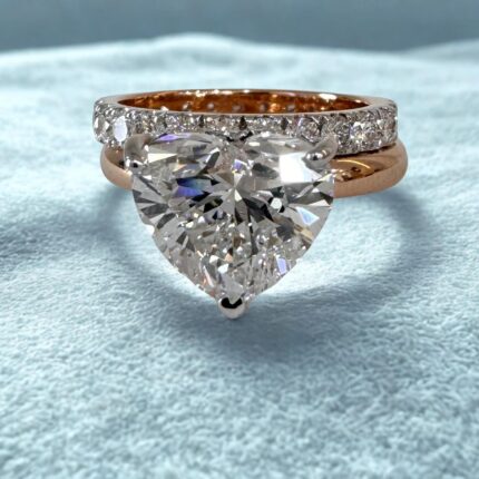 buy heart diamond ring set UAE